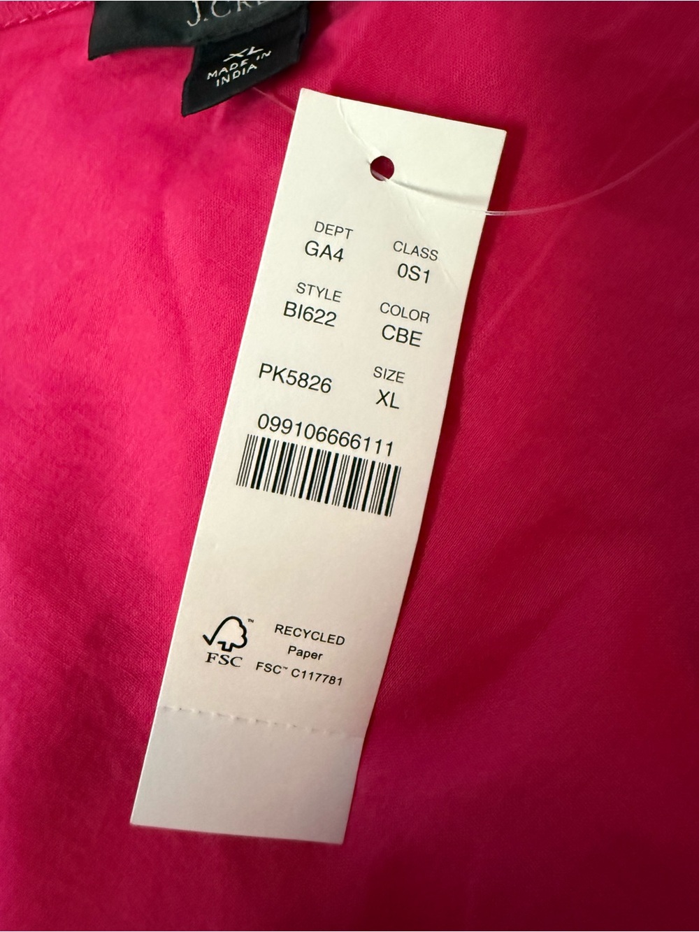 NWT J Crew Pink Fuchsia One Shoulder Linen Shift Dress With Bow Size XL Preppy - Picture 5 of 8
